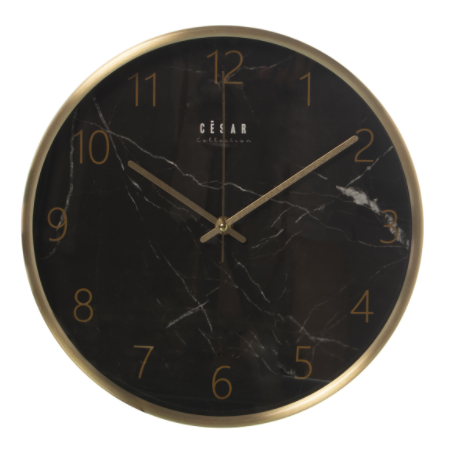 Reloj Pared Acrílico Dial Negro Ø30cm