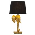 Lámpara Sobremesa Resina Cabeza Elefante Dorado