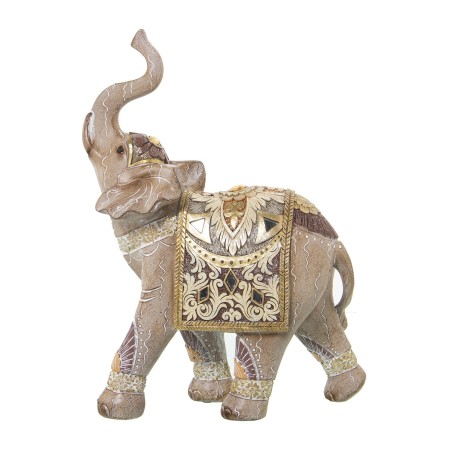 Figura Resina Elefante Dorado 21x9x28cm