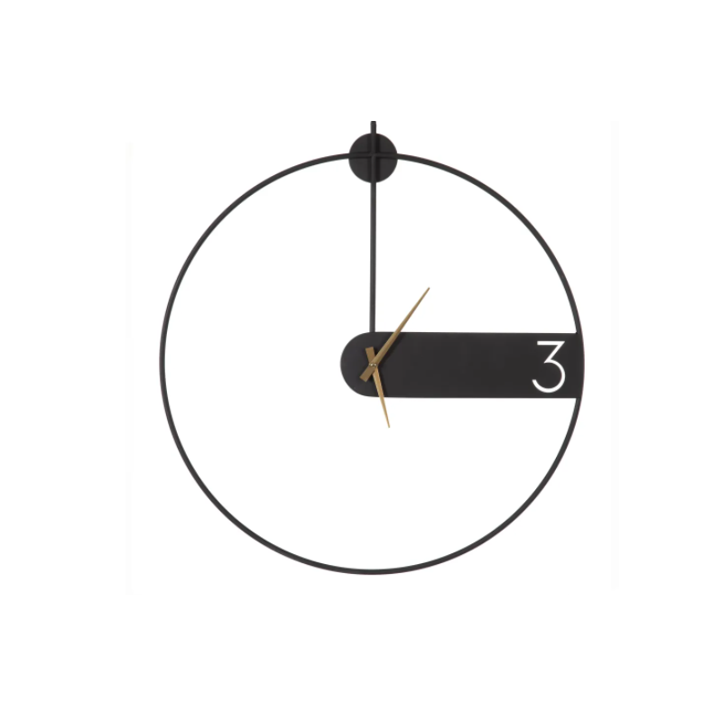 Reloj Pared Negro Metal 60 X 5 X 66 cm